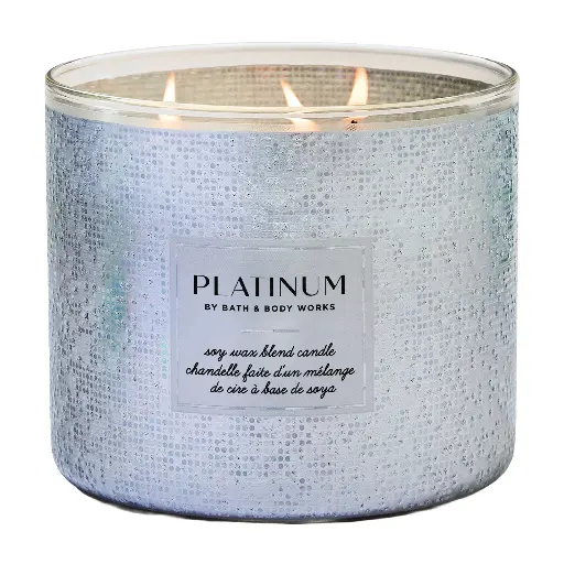 BATH & BODY WORKS - PLATINUM SCENTED CANDLE 411G