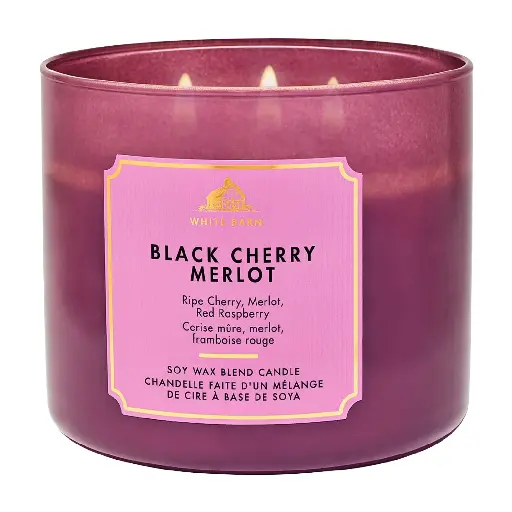 BATH & BODY WORKS - BLACK CHERRY MERLOT SCENTED CANDLE 411G