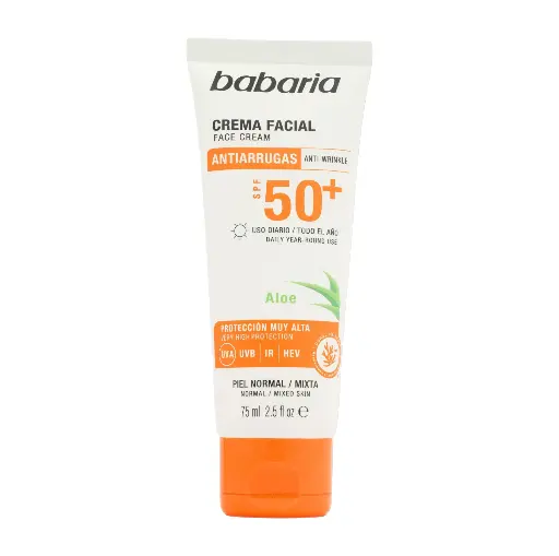 BABARIA - FACE CREAM ANTIARRUGAS ANTI-WRINKLE SPF50+ 75ML