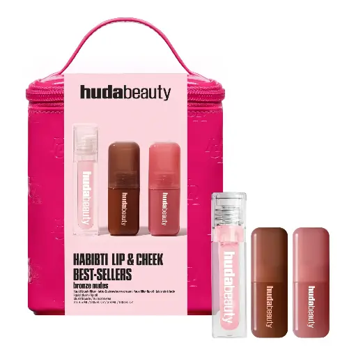  HUDA BEAUTY - KIT HABIBTI LIP & CHEEK BEST SELLERS 3PCS
