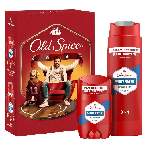 OLD SPICE - SET WHITEWATER CLEAN WATERY SCENT STICK DEO 50ML + SHAMPOO 250ML + SPRAY DEO 150ML