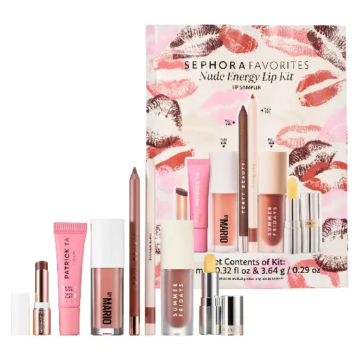 SEPHORA - NUDE ENERGY LIP KIT 7PCS